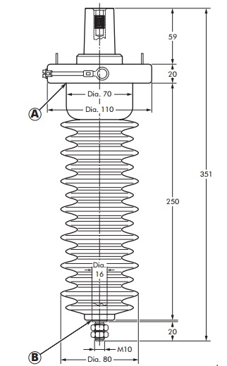 Nexans Euromold 180A High Voltage Air Insulated Bushing